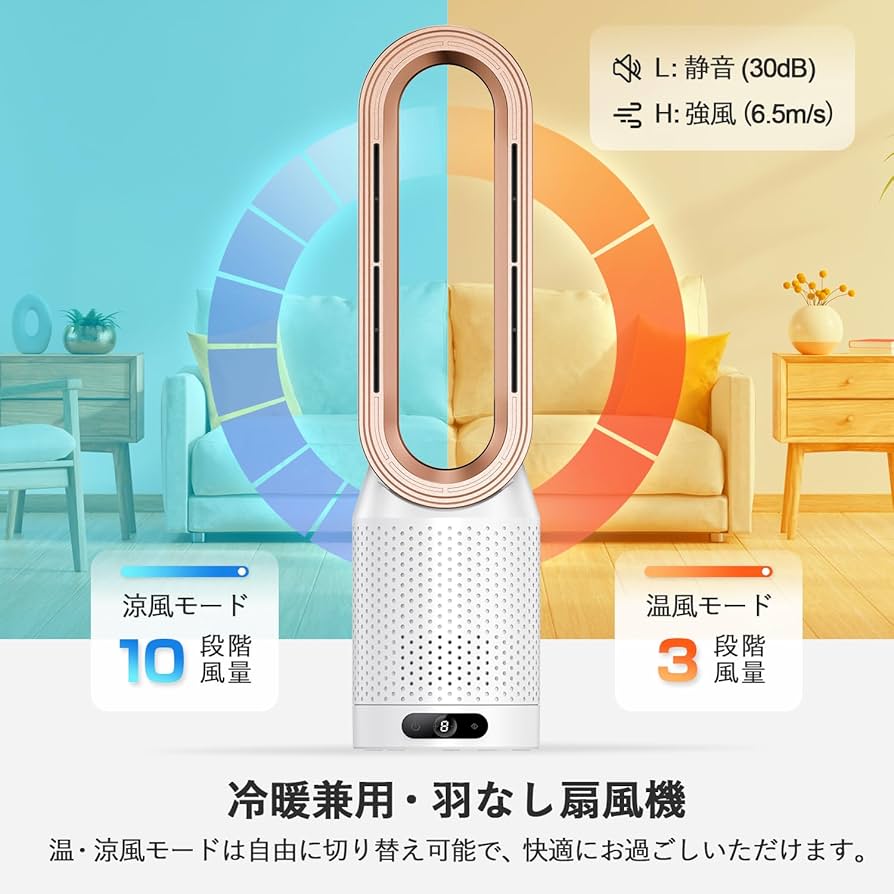 Amazon | 【2025新登場・冷暖兼用羽なし扇風機】SAMONIC タワー